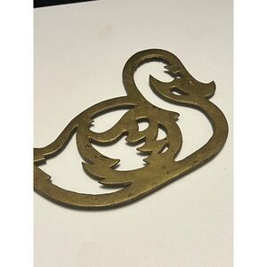 Vintage 1981 Maleck Brass Duck Trivet, Wall Decor, Unique Design, Home Decor